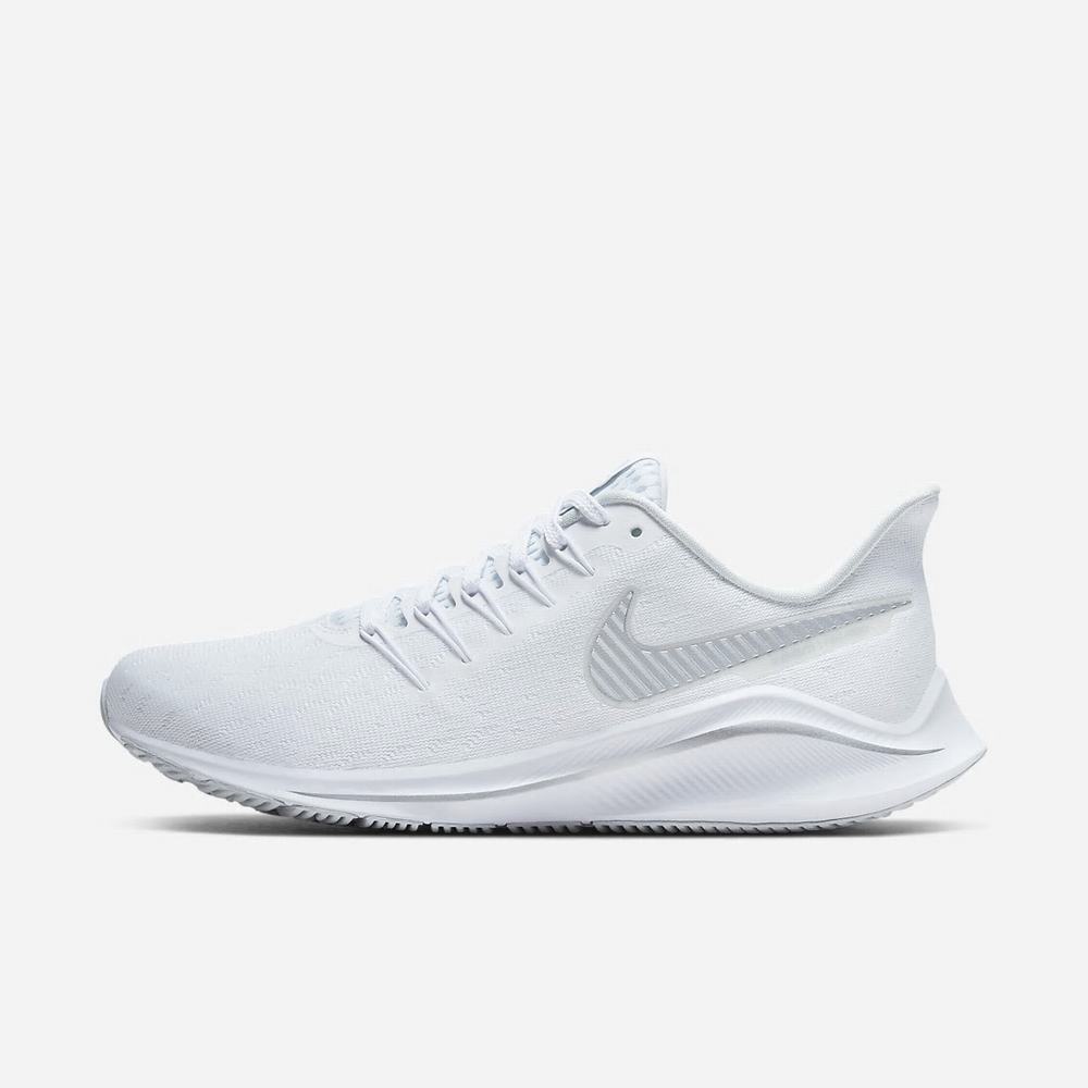 Chaussure De Running Nike Air Zoom Vomero 14 Blanche 2307-496 White/Aura/Metallic Silver Femme | ETO-34553965